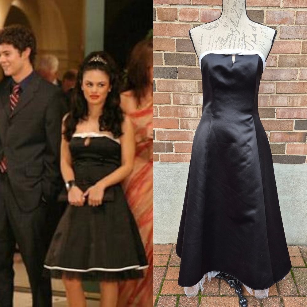 ASO Summer Roberts The OC Jessica McClintock Strapless Bow Midi Dress NWT